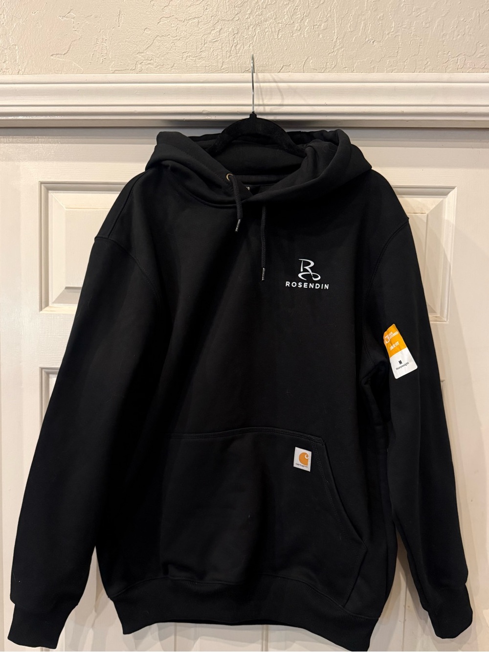 Men's Carhartt Black Hooded Pullover Sweatshirt Size M